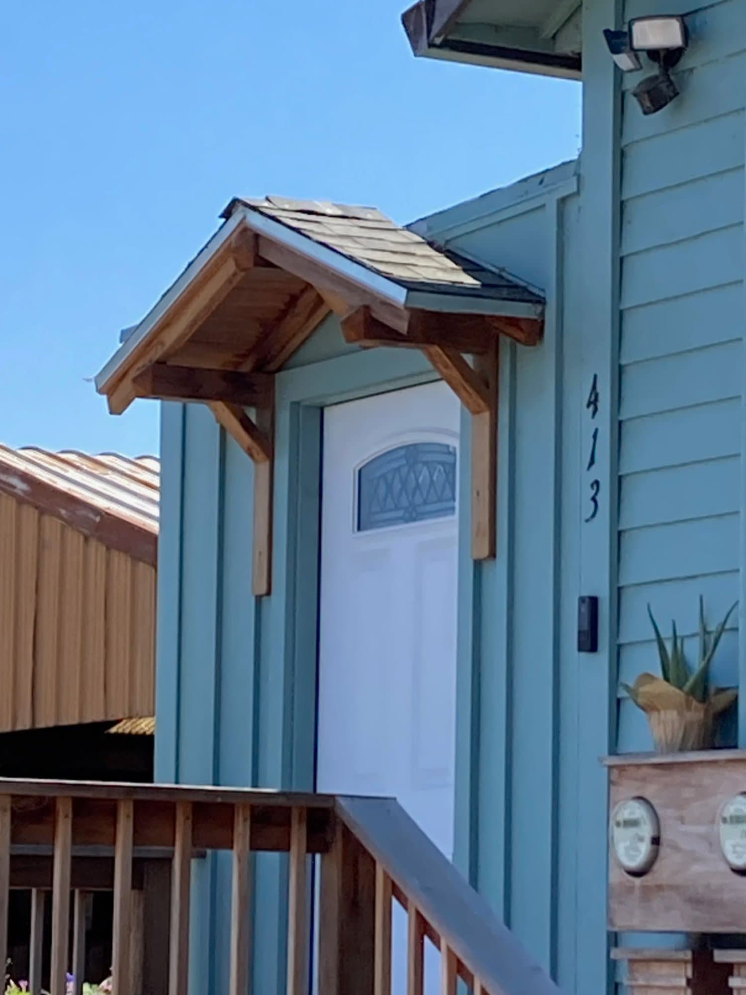 Front porch construction with custom woodwork by Kevin Breunig
